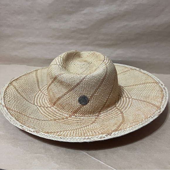 Freya | Twist Hat Natural Straw Woven Sun Stripe Detail Sunhat Size S/M - Picture 5 of 9